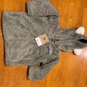 Patagonia  light green Fleece Baby Hoodie